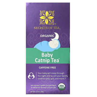 Secrets of Tea, Organic Baby Catnip Tea, Caffeine Free, 20 Unbleached Tea Bags, 1 oz (28 g)