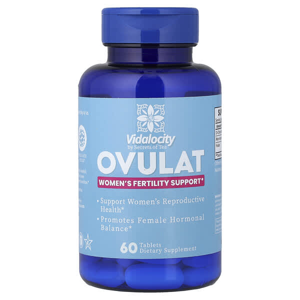 Secrets of Tea, Vidalocity, Ovulat, Women's Fertility Support, 60 Tablets — product photo 1