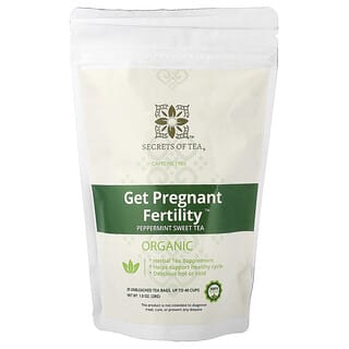 Secrets of Tea, Ekologiskt Bli gravid Fertilitetste, Frukt, Koffeinfritt, 20 Tepåsar, 1.41 oz (40 g)