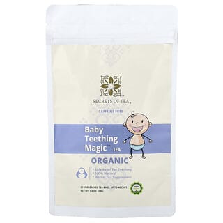 Secrets of Tea, Organic Baby Teething Magic Tea, koffeinfrei, 20 Ungebleichte Teebeutel, 40 g (1,41 oz.)
