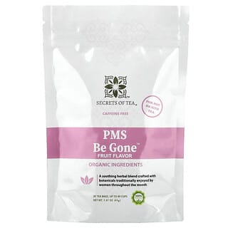 Secrets of Tea, PMS Be Gone™, фруктовый чай, без кофеина, 20 неотбеленных чайных пакетиков, 41 г (1,47 унции)