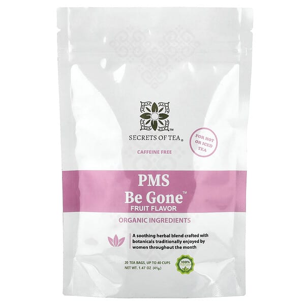 Secrets of Tea, PMS Be Gone™, 과일 맛, 카페인 무함유, 티백 20개, 41g(1.47oz)