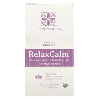 Secrets of Tea, RelaxCalm™, без кофеїну, 20 чайних пакетиків, 40 г (1,41 унції)