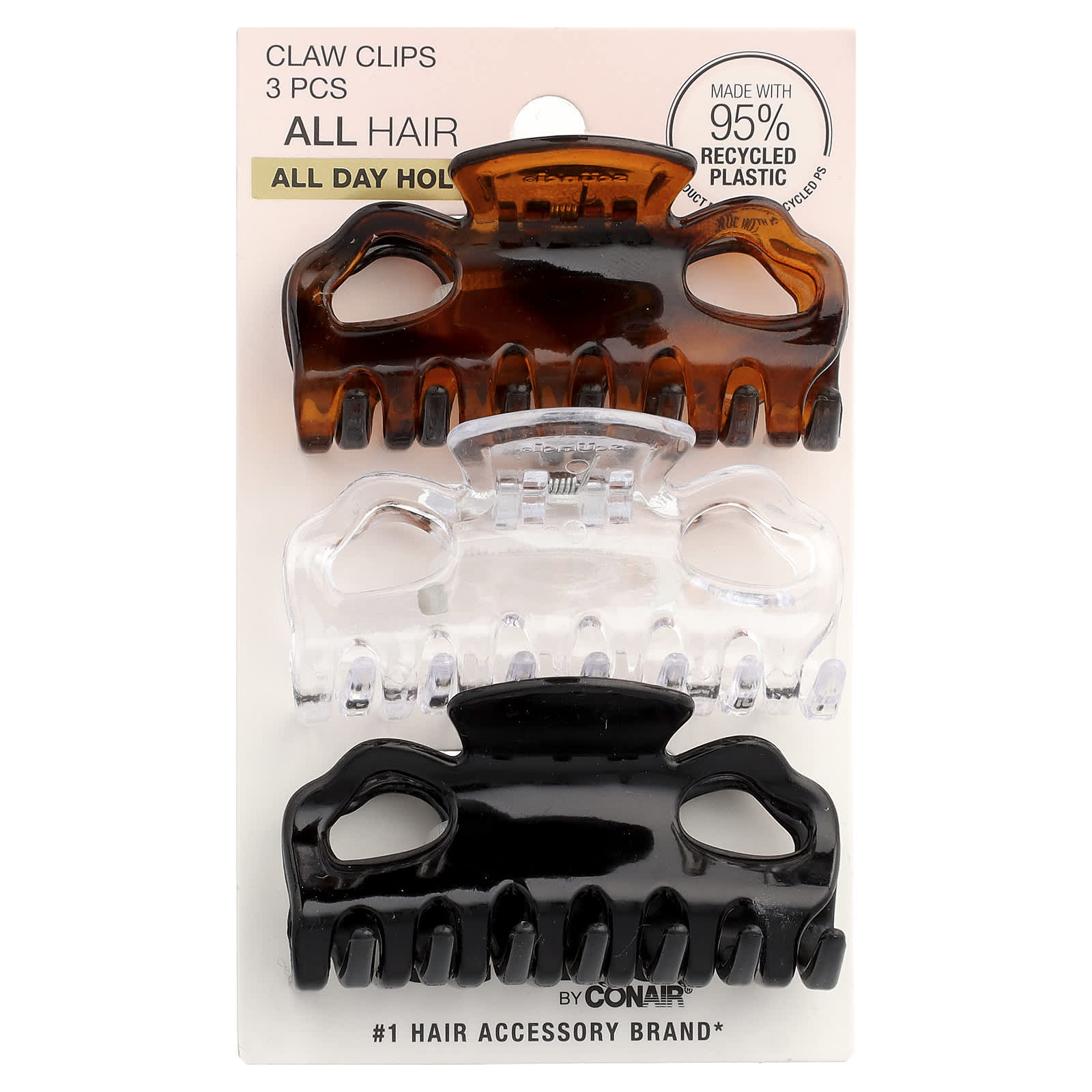 クロウクリップ、アソートカラー、3個