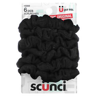 Scunci, Mini Twisters, Black, 6 Pieces