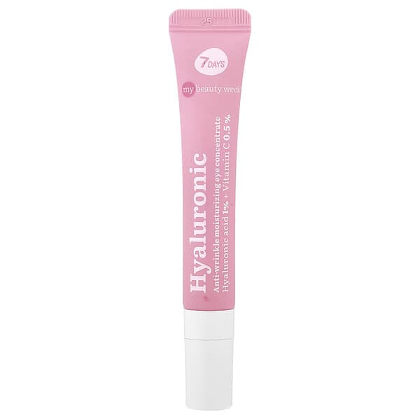 7Days Beauty, 히알루론, 듀얼 액션 안티 링클 모이스처라이징 아이 크림, 18ml(0.6fl oz)
