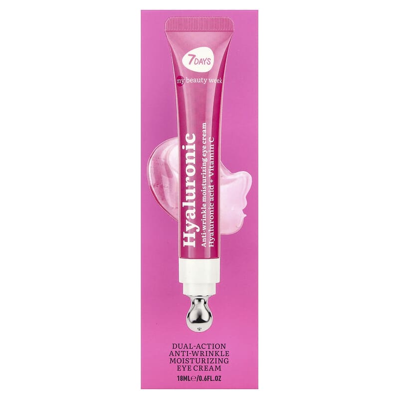 Hyaluronic, Dual-Action Anti-Wrinkle Moisturizing Eye Cream, 0.6