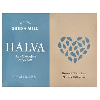 New York Seed + Mill, Halva, Chocolat noir et sel de mer, 227 g