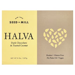 New York Seed + Mill, Halva, Chocolat noir et noix de coco grillée, 227 g