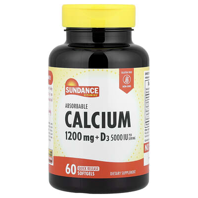 Sundance Vitamins, Absorbable Calcium + D3, 60 Quick-Release Softgels