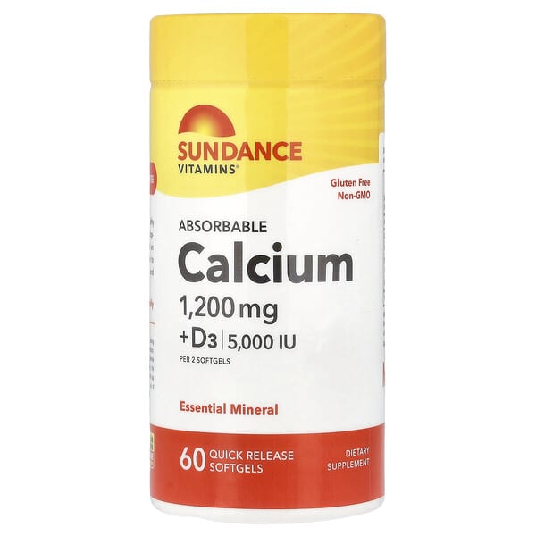 Sundance Vitamins, Absorbable Calcium + D3, 60 Quick Release Softgels