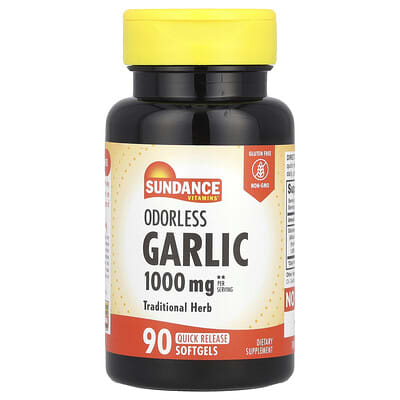 Sundance Vitamins, Deodorized Garlic, 90 Quick-Release Softgels (500 mg each softgel)