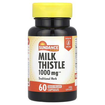 Sundance Vitamins, Milk Thistle, 1000 mg, 60 Immediate-Release Capsules