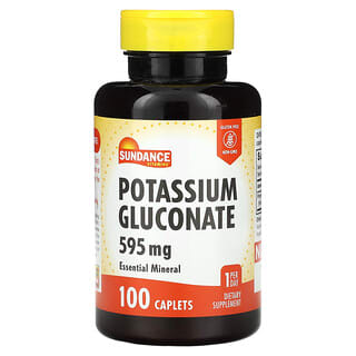 Sundance Vitamins, Gluconate de potassium, 595 mg, 100 capsules