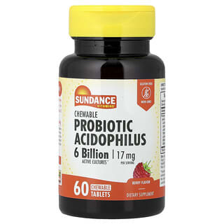 Sundance Vitamins, 嗜酸菌咀嚼片，天然漿果味，60 億，60 片咀嚼片（每片 30 億）