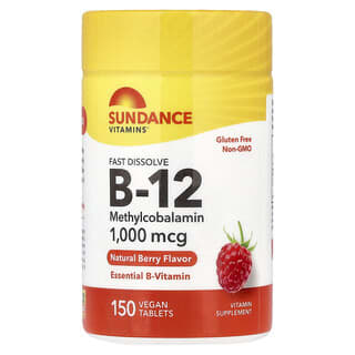 Sundance Vitamins, 速溶甲鈷胺 B-12，天然漿果味，1000 微克，150 片速溶片