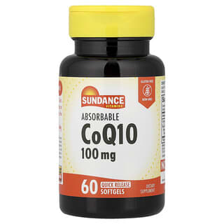 Sundance Vitamins, Resorbierbares CoQ10, 100 mg, 60 Weichkapseln mit schneller Freisetzung