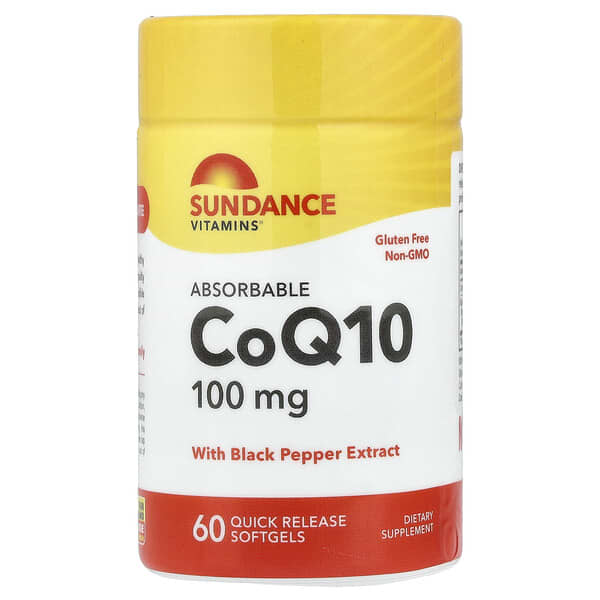 Sundance Vitamins, Absorbable CoQ10 With Black Pepper Extract, 60 Quick Release Softgels — product photo 1