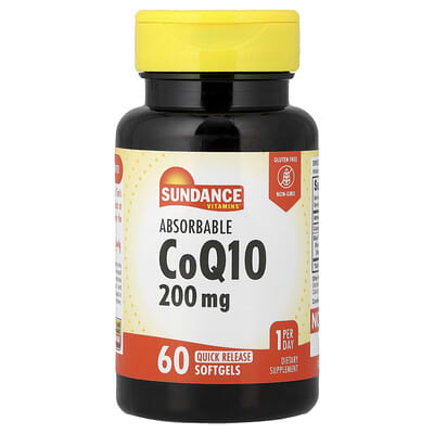 Sundance Vitamins, Absorbable CoQ10, 200 mg, 60 Instant-Release Softgels