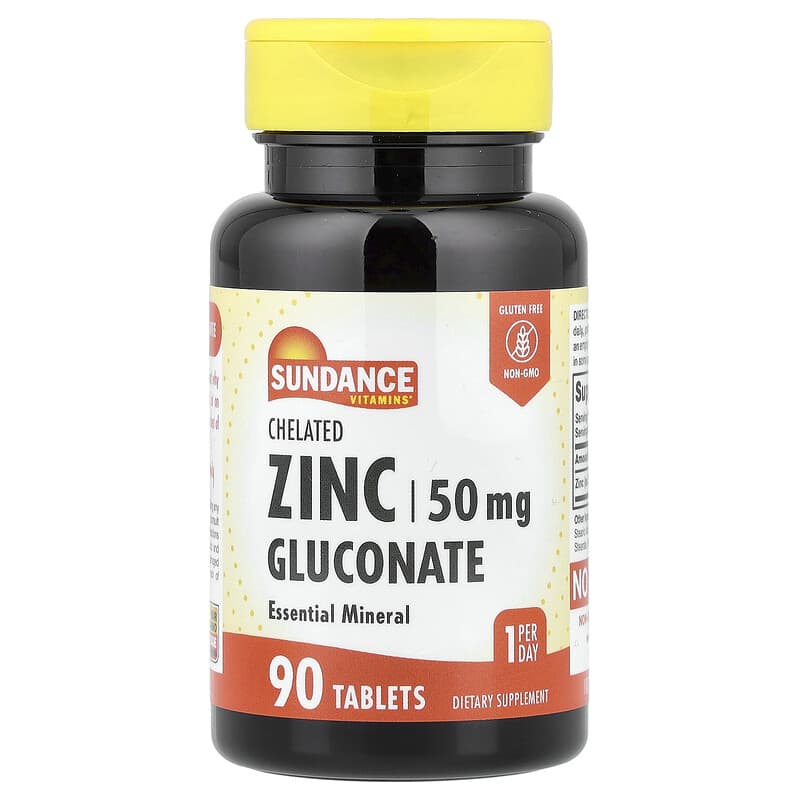 glutathione zinc gluconate Chelated Zinc Gluconate, 50 mg, 90 Tablets