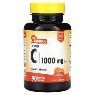Sundance Vitamins, Chewable C, Kautablette C, natürliche Orange, 1.000 mg, 90 Kautabletten (500 mg pro Tablette)