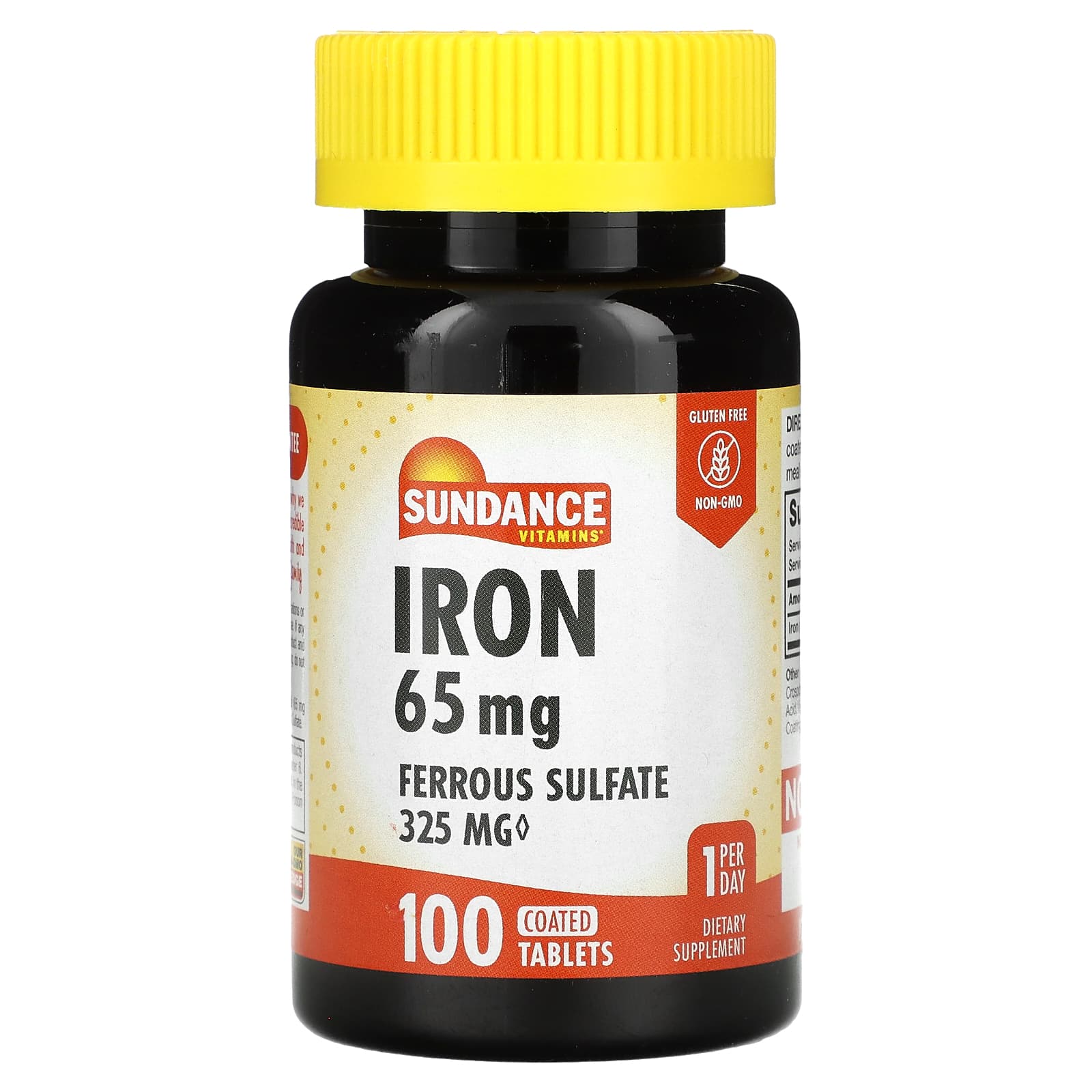 Sundance Vitamins, Iron, 65 mg, 100 Coated Tablets