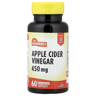 Sundance Vitamins, Apple Cider Vinegar, 450 mg, 60 Immediate-Release Capsules