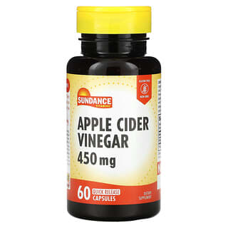 Sundance Vitamins, Vinaigre de cidre de pomme, 450 mg, 60 capsules à libération rapide