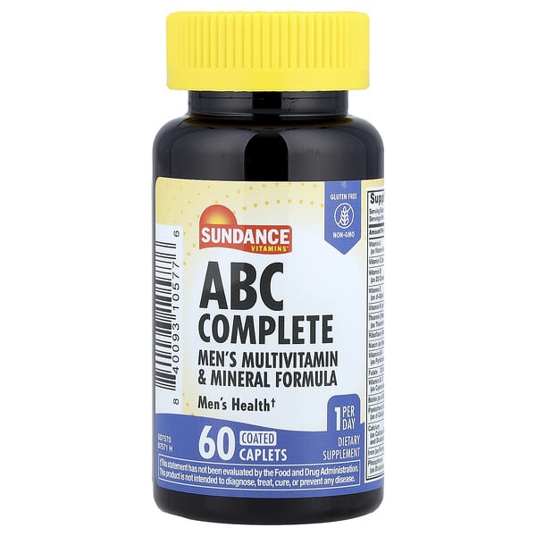 ABC Complete, Men's Multivitamin & Mineral Formula, 60 Coated Caplets