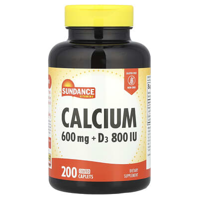 Sundance Vitamins, Calcium + D3, 200 Coated Tablets