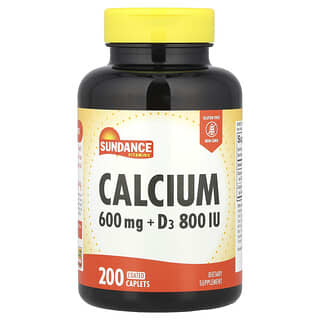 Sundance Vitamins, Calcium + D3, 200 Coated Caplets