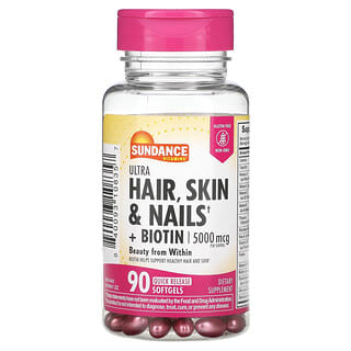 Sundance Vitamins, Витамины, средство для ухода за волосами, кожей и ногтями и биотином, 90 капсул быстрого действия