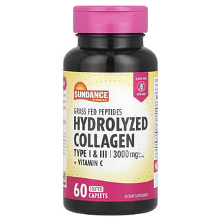 Sundance Vitamins, Hydrolyzed Collagen Type I & III + Vitamin C, 60 Coated Caplets