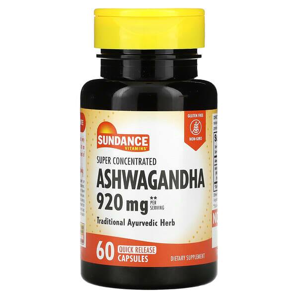 Super Concentrated Ashwagandha, 60 Quick Release Capsules (460 mg per Capsule)