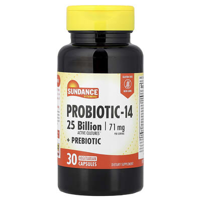 Sundance Vitamins, Probiotics-14, 30 Vegetarian Capsules