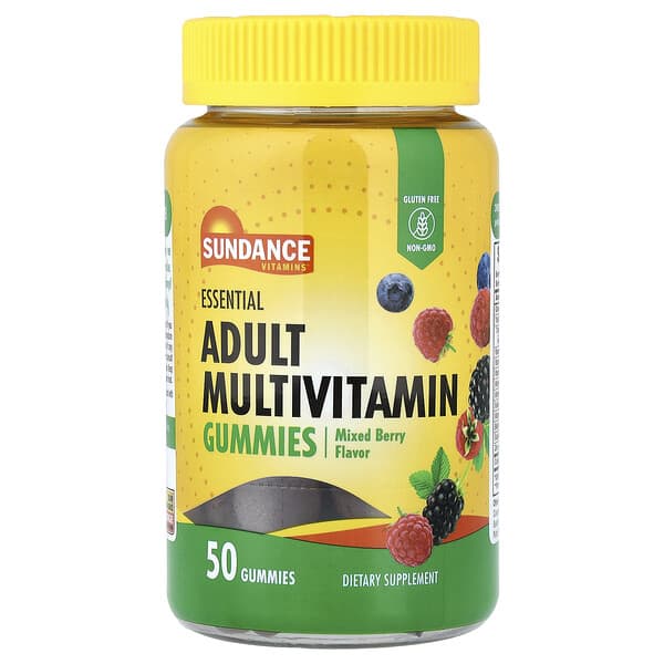 Sundance Vitamins, Essential Adult Multivitamin Gummies, Mixed Berry, 50 Gummies — product photo 1