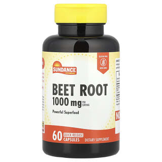 Sundance Vitamins, Beet Root, Rote-Bete-Wurzel, 1.000 mg, 60 Kapseln mit schneller Freisetzung (500 mg pro Kapsel)