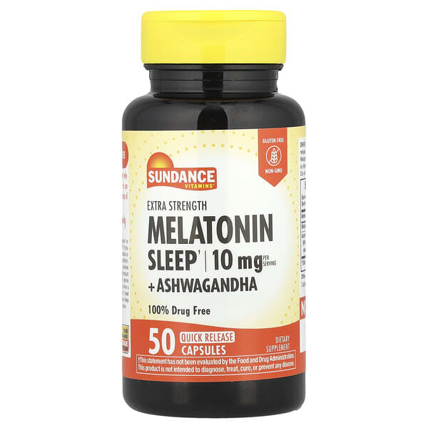 Melatonin Sleep + Ashwagandha, 50 Quick Release Capsules