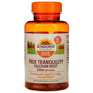 Sundown Naturals, True Tranquility, Valerian Root, 530 mg, 100 Capsules