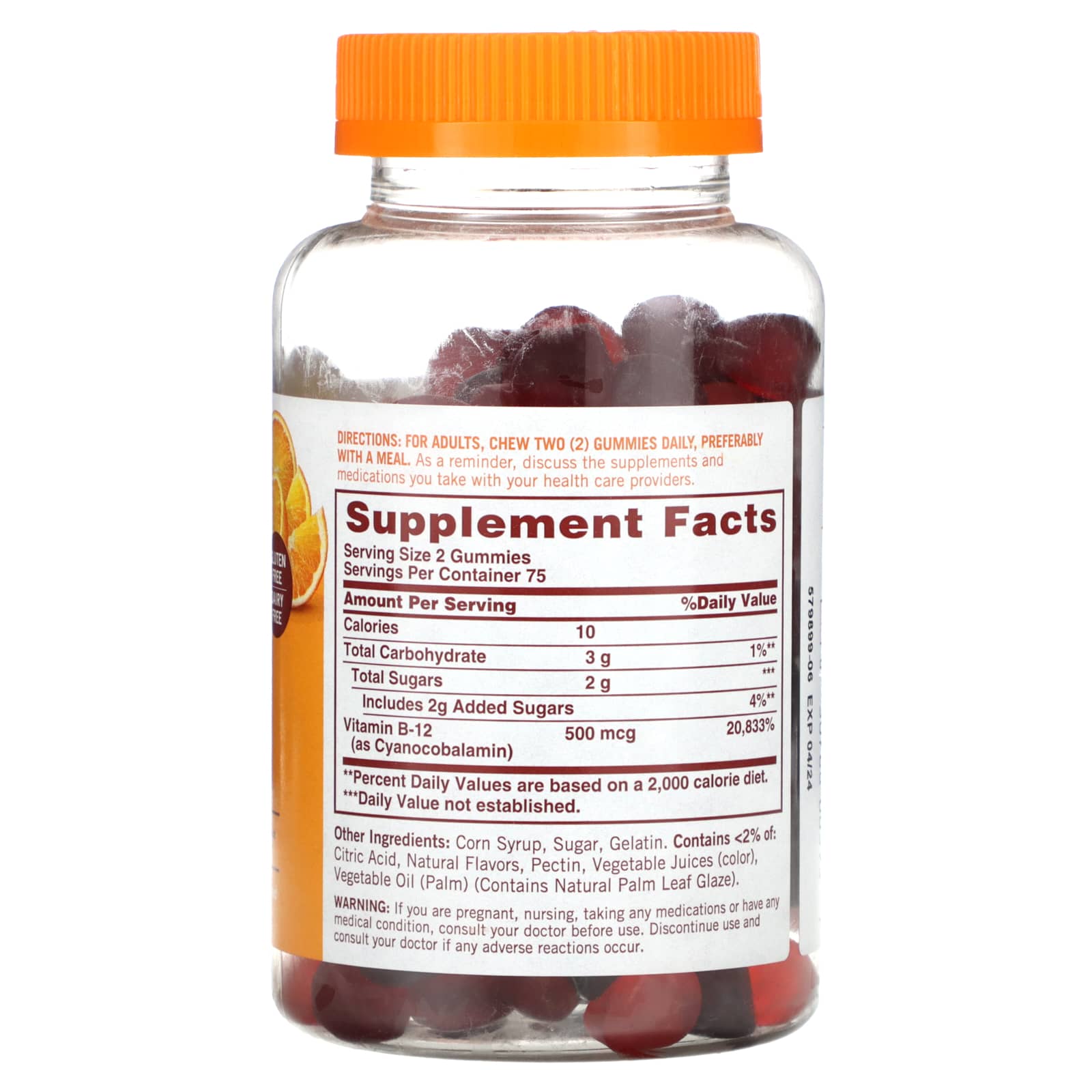 Sundown Naturals, B12 Gummies, Raspberry, Mixed Berry & Orange, 500 mcg, 150 Gummies (250 mcg