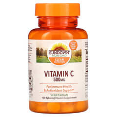 Sundown Naturals, Vitamina C, 500 mg, 100 Comprimidos