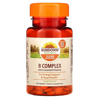 Sundown Naturals, комплекс вітамінів групи B, 100 таблеток