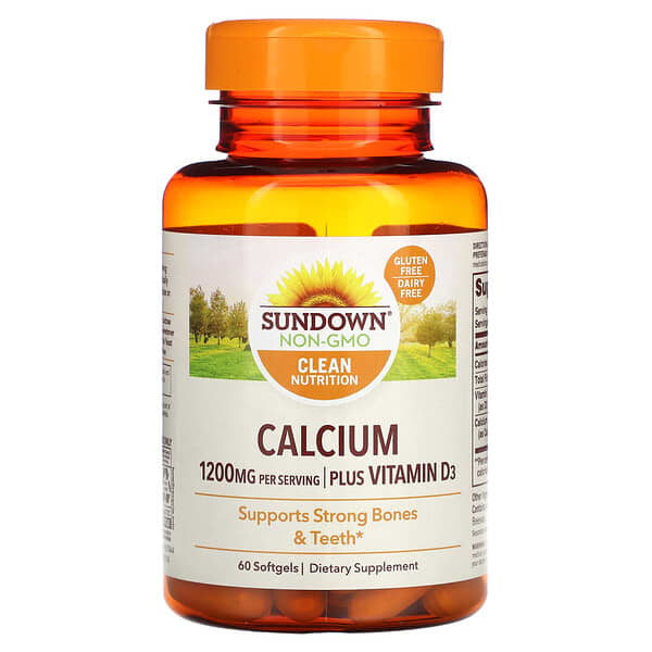 Sundown Naturals, Calcium, Plus Vitamin D3, 1,200 mg, 60 Softgels (600
