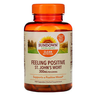 Sundown Naturals, Feeling Positive, Hierba de San Juan, 150 mg, 150 cápsulas