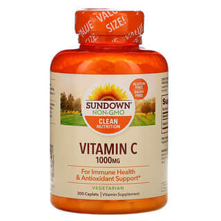 Sundown Naturals, Vitamina C, 1000 mg, 300 comprimidos
