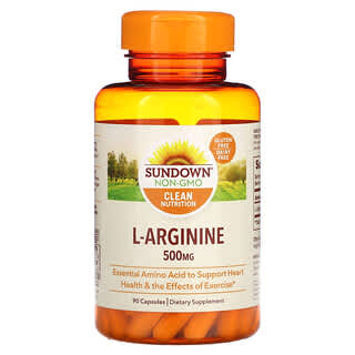 Sundown Naturals, L-arginina, 500 mg, 90 cápsulas