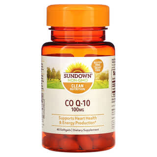 Sundown Naturals, 辅酶 Q-10，100 毫克，40 粒软凝胶