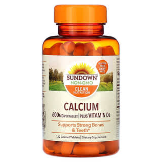 Sundown Naturals, Calcium, Plus Vitamin D3, 300 mg, 120 Coated Tablets