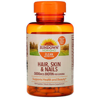 Sundown Naturals, Cheveux, peau et ongles, 120 comprimés-capsules