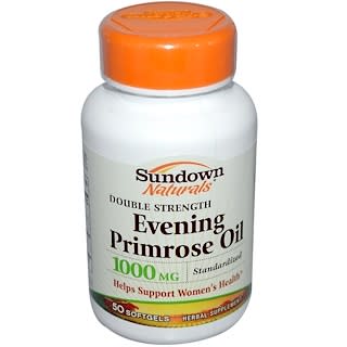Sundown Naturals, Evening Primrose Oil, 1000 mg, 50 Softgels